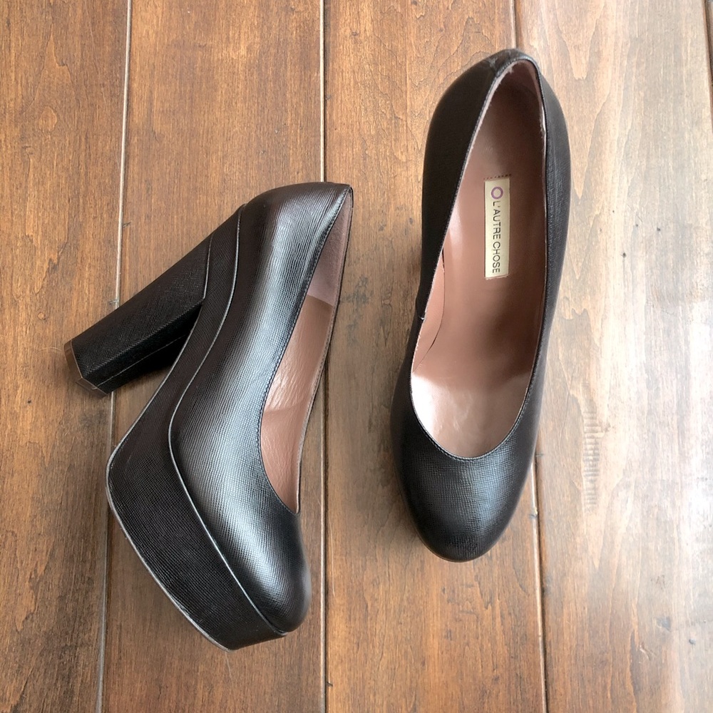 BEAUTIFUL EPI LEATHER L’AUTRE CHOSE PLATFORM HEELS
